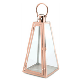 Stainless Steel Lantern with Ring Rose Gold Large